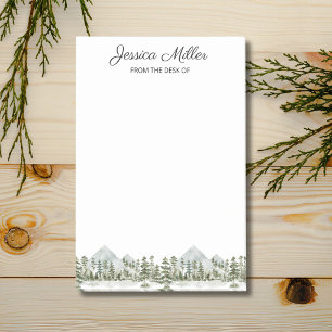 Bloco De Notas Floresta de Aquarela Personalizada De