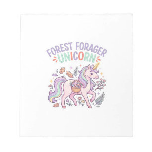 Bloco De Notas Floresta de Unicórnio Forrageador Unicórnio Design