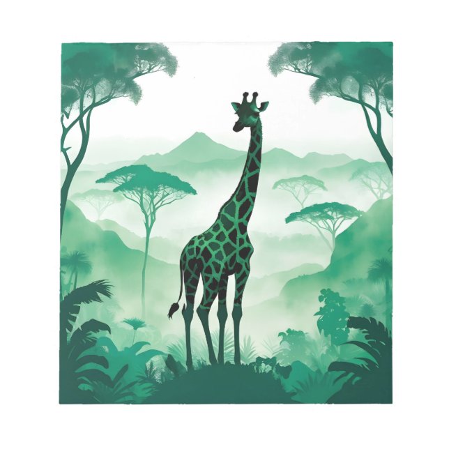 Bloco De Notas Floresta Natural de Giraffe (Frente)