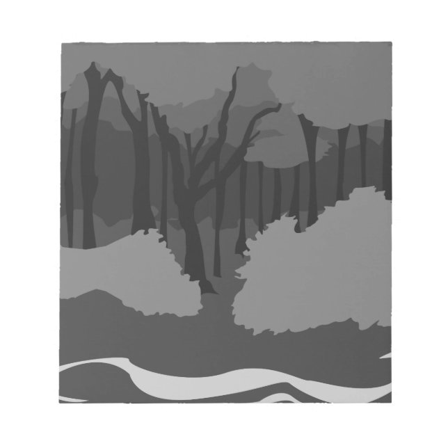 Bloco De Notas Floresta Spooky (Frente)