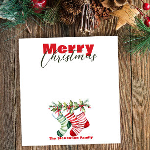 Bloco De Notas Florestas de Natal Festivas com Greenery