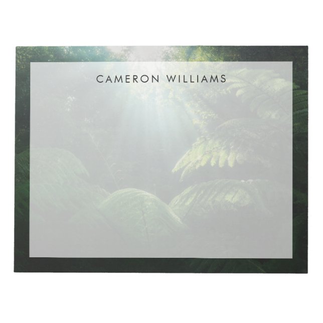 Bloco De Notas Florestas | Ferns na Floresta Tropical (Frente)