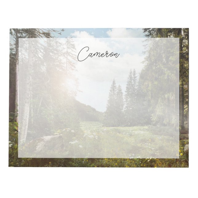 Bloco De Notas Florestas | Sun Peeking Thru (Frente)