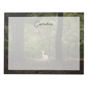 Bloco De Notas Florestas Veado branco na floresta