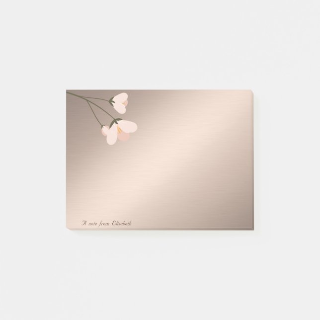 Bloco De Notas Floricultura Bonita Estilosa Elegante (Frente)