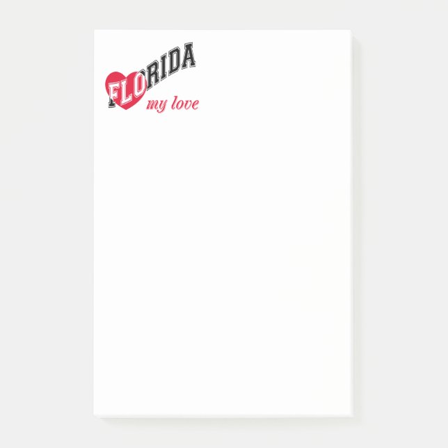 Bloco De Notas Flórida meu amor (Frente)