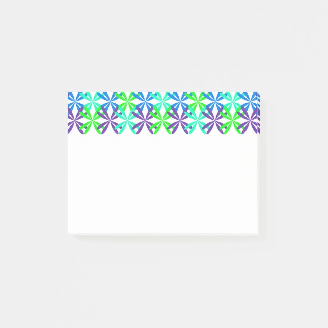 Bloco De Notas Flourish azul (Frente)