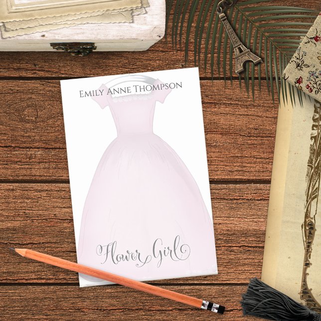 Bloco De Notas Flower Girl Cute Vintage Personalizada (Criador carregado)
