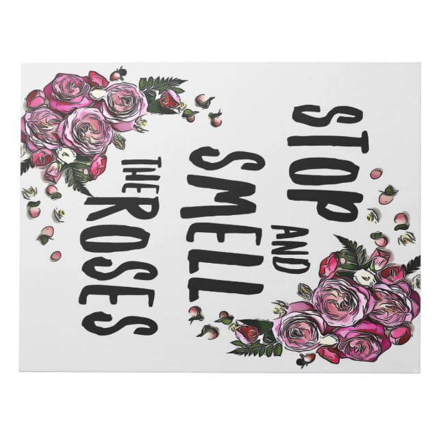 Bloco De Notas Flower Lover | Jardim da Flor Rosa (Frente)