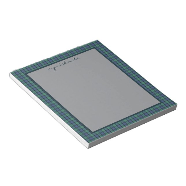 Bloco De Notas Flower of Scotland Original Scottish Tartan  (Inclinado)