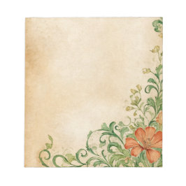 Bloco De Notas Flower Page Scrapbook & Junk Journal Supplies