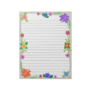 Bloco De Notas Flower power