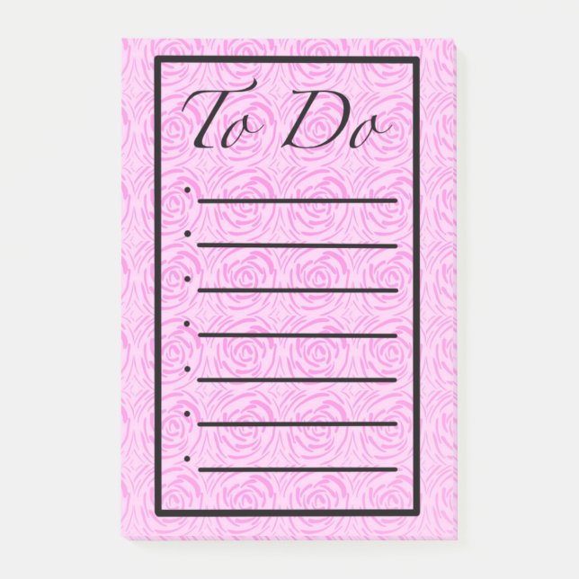 Bloco De Notas Flowers To Do List Post it Notes (Frente)