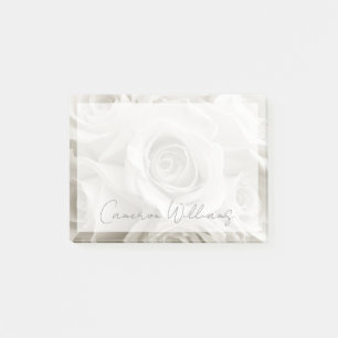 Bloco De Notas Flowers White Roses