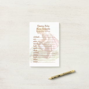Bloco De Notas Flowery Baby Name Scramble Chá de fraldas Word Gam