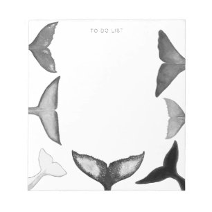 Bloco De Notas Fluxo De Baleia Personalizado Para Fazer Ilustrado