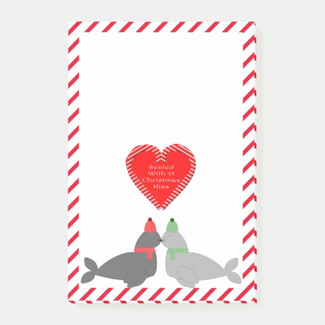 Bloco De Notas Focos de Beijo de Natal bonitos (Frente)
