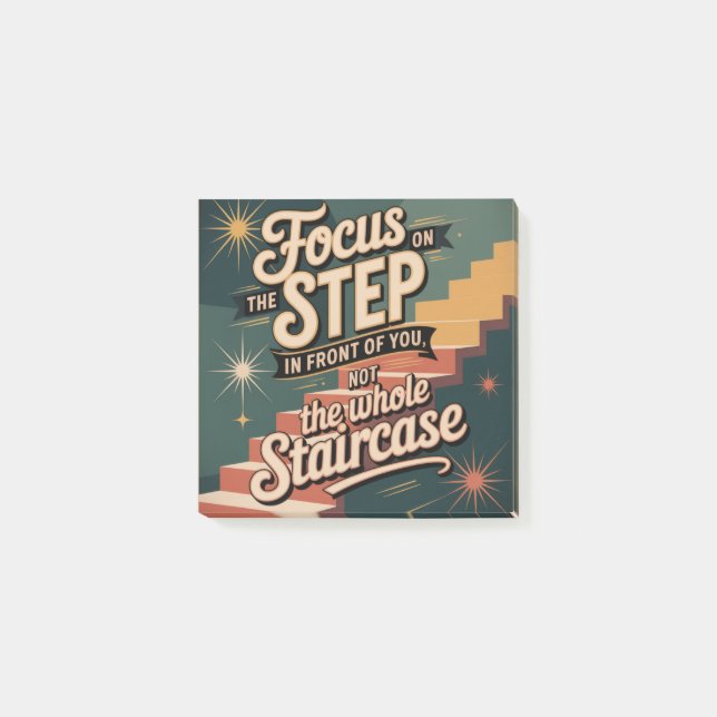 Bloco De Notas Focus On The Step In Front Of You (Frente)