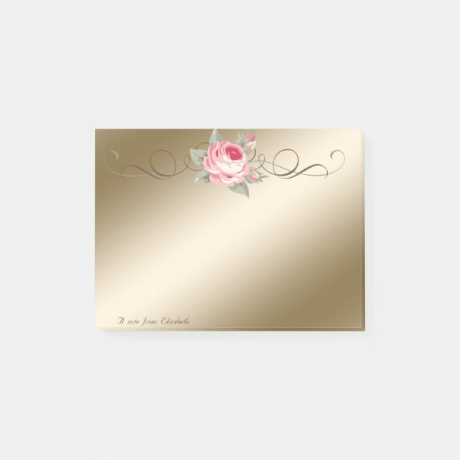 Bloco De Notas Fofa Adorável Estilosa Elegante Rosa (Frente)