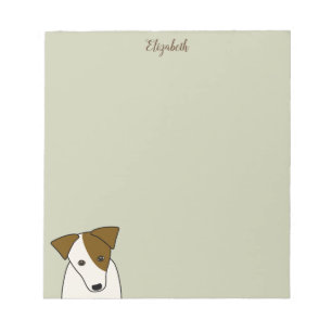 Bloco De Notas fofo Jack Russell Terrier personalizado