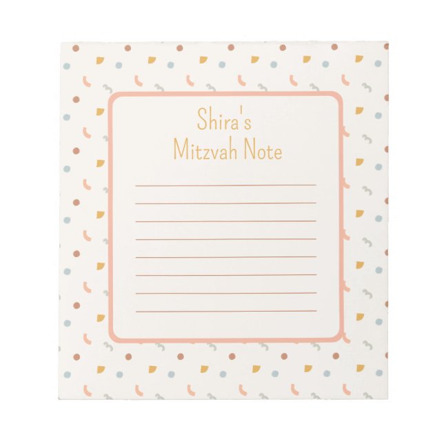 Bloco De Notas Folel Mitzvah (Frente)