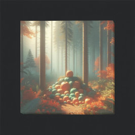 Bloco De Notas Folga de outono Ação de Bombas Laranja Folha de Aç