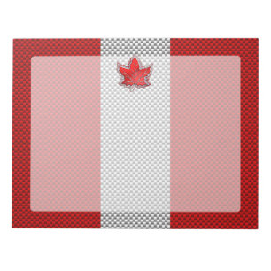 Bloco De Notas Folha de bordo vermelha canadense em olhares da