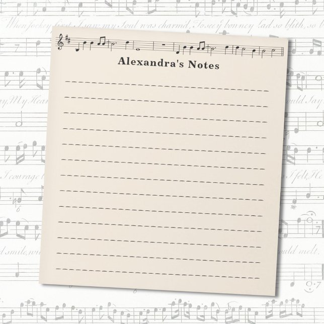 Bloco De Notas Folha de Música (Music Sheet Notepad)