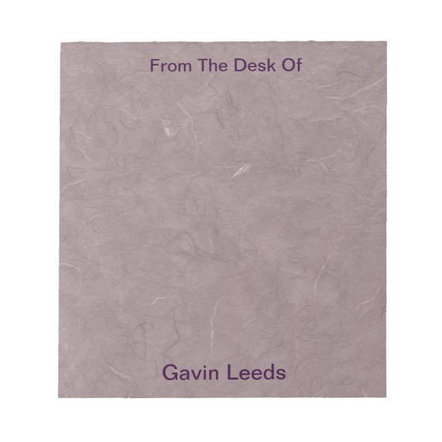 Bloco De Notas Folha de notas — Papel artesanal (Frente)