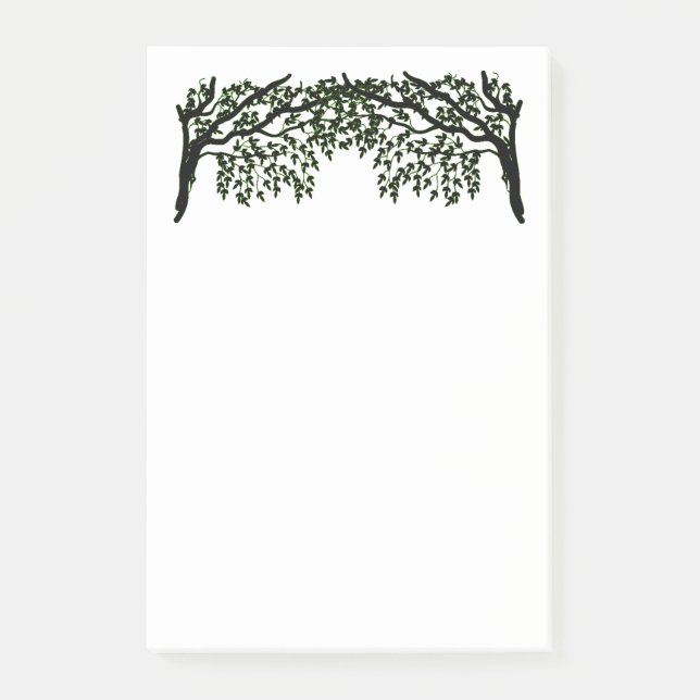 Bloco De Notas Folha de notas - Ramificações de folhas tocando (Frente)