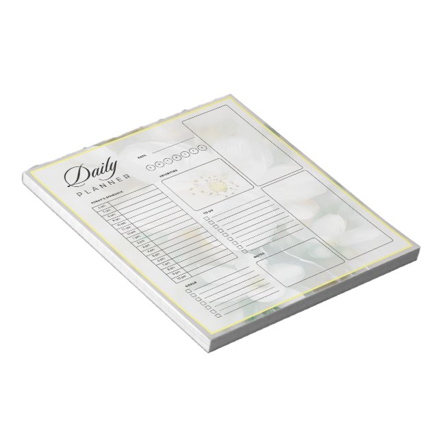 Bloco De Notas Folha de planejador diário universal em branco com (Inclinado)