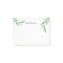 Folhas de Aquarela Mínimas Personalizadas