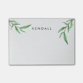 Bloco De Notas Folhas de Aquarela Mínimas Personalizadas