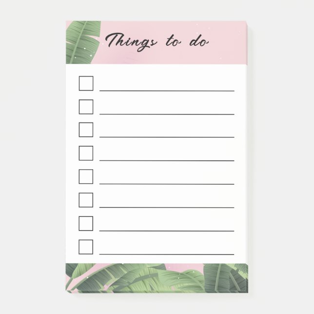 Bloco De Notas Folhas de Banana Personalizadas (Frente)