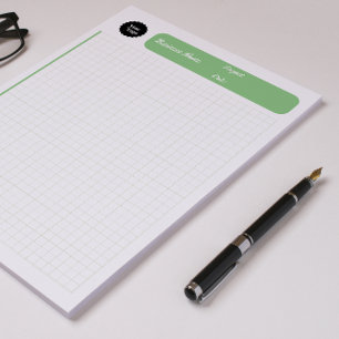 Bloco De Notas Folhas de Gráficos de Engenharia Verde de Papel Im