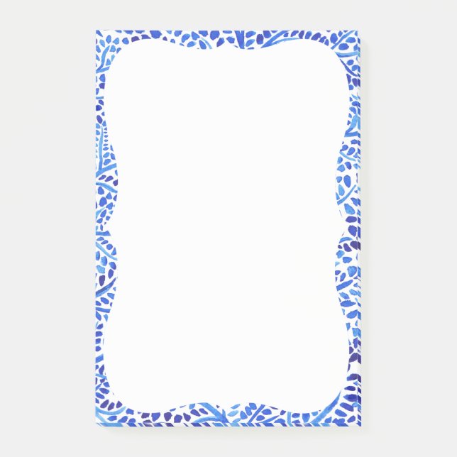 Bloco De Notas Folhas de impressão pintadas clássicas de vinhas a (Frente)