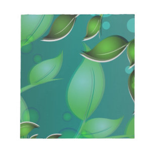 Bloco De Notas Folhas de jardim frescas