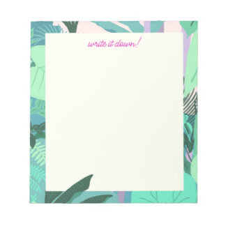 Bloco De Notas Folhas de Juntas Tropicais Vibrantes - Notepad