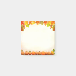 Bloco De Notas Folhas de Outono & Abóboras em Rolagem