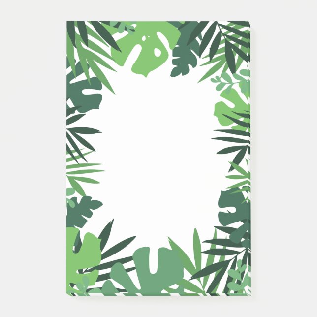 Bloco De Notas Folhas de palma ecológicas, design tropical (Frente)
