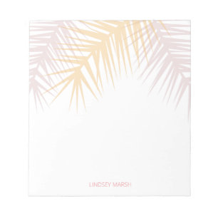 Bloco De Notas Folhas de papel rosé tropical