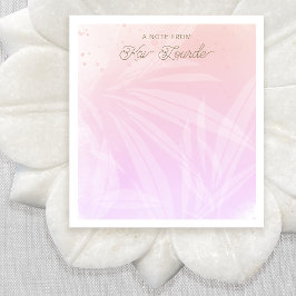 Bloco De Notas Folhas de Plantas bonito de Aquarela Rosa