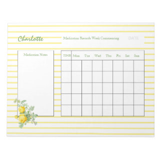 Bloco De Notas Folhas de Registro de Medicina Personalizadas