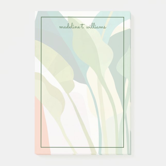 Bloco De Notas Folhas tropicais (Frente)