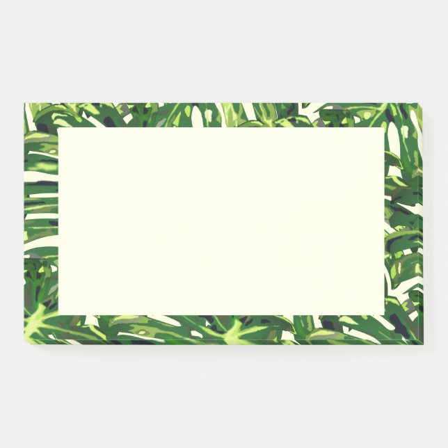Bloco De Notas Folhas Tropicais com Frames Sticky (Frente)
