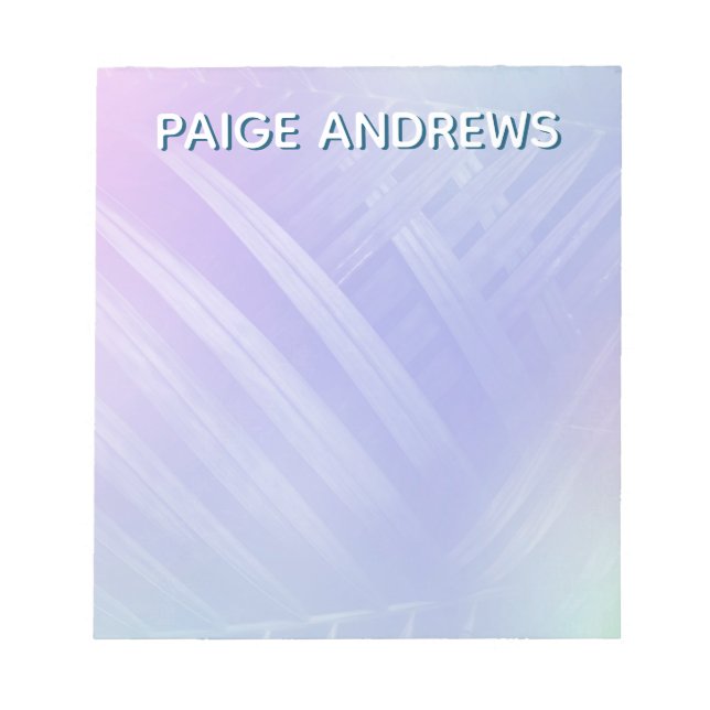 Bloco De Notas Folhas tropicais holográficas (Frente)