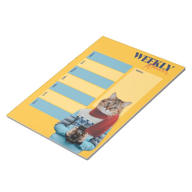 Bloco De Notas Folheto de Planejador Semanal com Foto de Fotógraf (Inclinado)