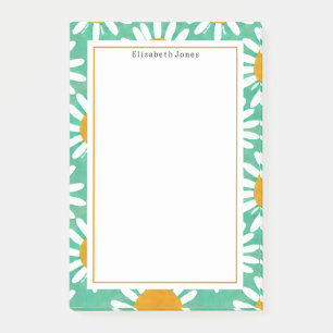 Bloco De Notas Folk Art Daisies Floral