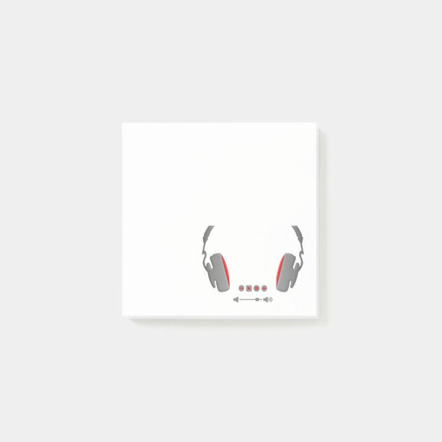 Bloco De Notas Fones de ouvido com botões de controle de volume d (Frente)