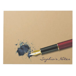 Bloco De Notas Fonte de preenchimento com Caneta de tinta - Bloco